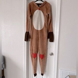 Women’s S Rudolph Onesie with hood footless